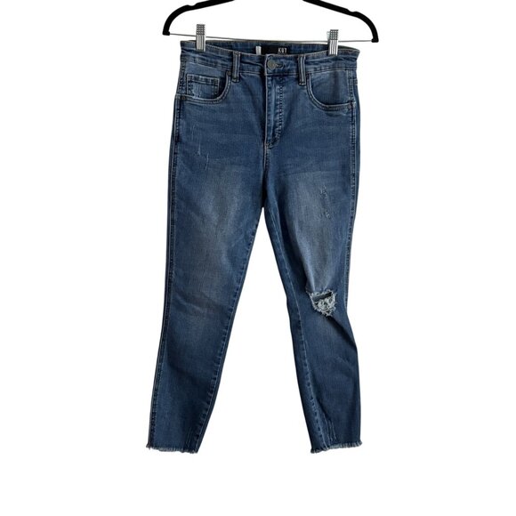 Kut From The Kloth Women 2 Connie Ab Fab High Waist Frayed Crop Skinny Jeans - Picture 2 of 12